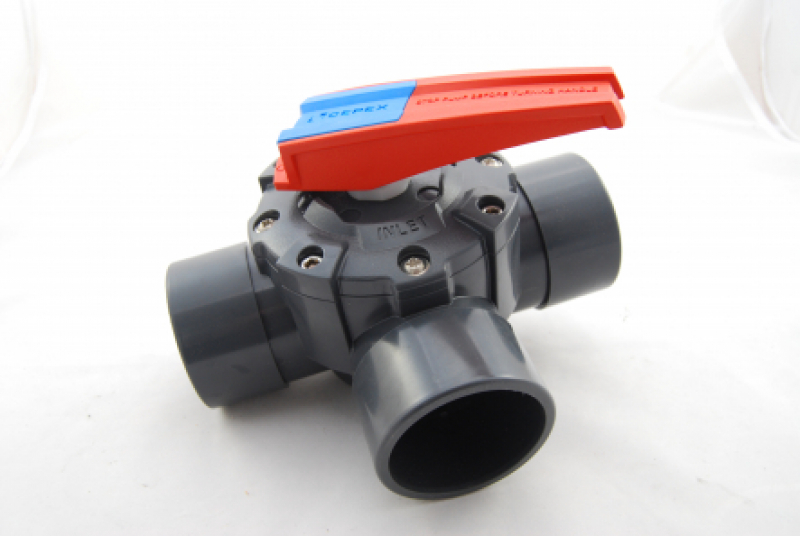 PVC Turn Gate Valve 3 Way´s - 50/63mm / Glue Socket / Spigots